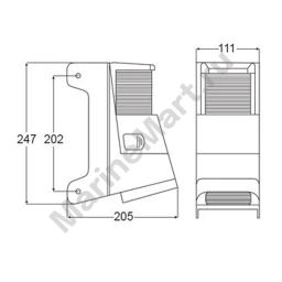 Топовый огонь с палубным фонарем Hella Marine 8504 2LT 998 504-011 12В крепление на мачту в корпусе из белого пластика