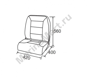 Поворотное кресло в лодку Premium High Back (Цвет-кресла-NSB Серый/Графит) 75122