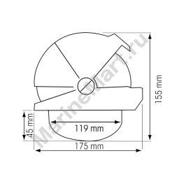 Компас Plastimo Offshore 135 65524 12/24В для судна от 10м c чёрной плоской картушкой Ø130мм в белом корпусе 175x155мм горизонтальный врезной монтаж