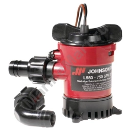 Помпа трюмная погружная Johnson Pump 32-1750-01-24 Cartridge Bilge L750 24В 2А 73л/мин под шланг Ø28мм без штуцеров