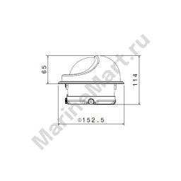 Компас Autonautic instrumental C15/150-0064 коническая картушка Ø100мм 152,5х114мм 12/24В врезной монтаж черный