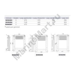 Forniture nautiche italiane 3030293 3 Шаги Нержавеющая сталь Сталь Лестница Серебристый Silver