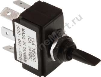 Тумблер трехпозиционный (ON)-OFF-(ON) 12 В/15А 6P 30165perekljuch