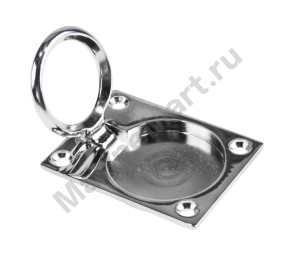 Ручка палубная потайная 63х48х8 мм, хромированная латунь 12170