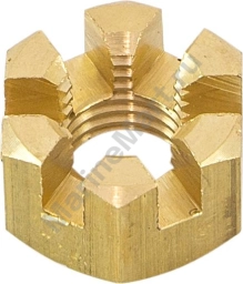 Гайка корончатая на гребной вал Yamaha 6-15/F6-F20, Omax 9017110M01_OM