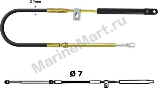 Трос дистанционного управления Ultraflex C36, (7 футов - 2,1 м), 2 шт C36 07"