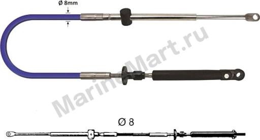 Трос дистанционного управления Ultraflex Mach14, (16 футов - 4,8 м), 2 шт Mach14 16"