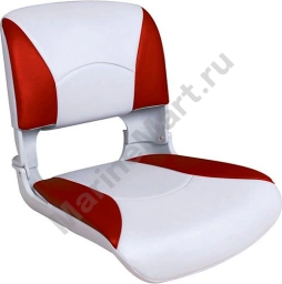 Кресло пластмассовое складное с подложкой Deluxe All Weather Seat, белый/красный 75113WR