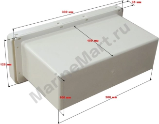 Ящик для мелочей врезной, с замком, белый C12200W