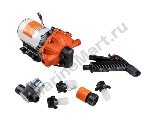 Комплект помывочный SeaFlo, 12 В, 19,7 л/мин, 70 PSI (4.8 бар) без шланга SFWP105207051B