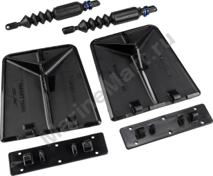 Комплект транцевых плит Nauticus серии SX, цвет черный, размер 9.5"х10" SX9510-60BL