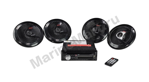 Морская аудиосистема 1DIN PYLE PLCDBT95MRB, комплект PLCDBT95MRB