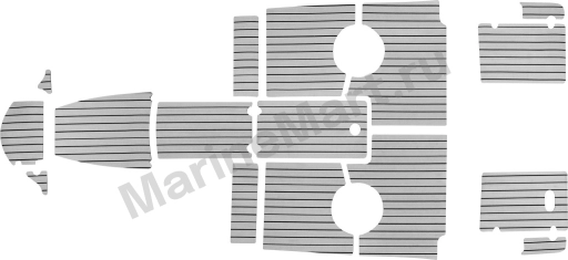 Комплект палубного покрытия для Феникс 510BR, тик серый, Marine Rocket teak_510br_grey