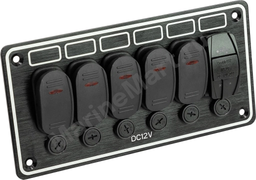 Панель бортового питания 5 переключателей, USB зарядка 10147-BKU