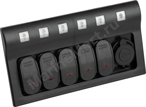 Панель бортового питания 5 переключателей, USB зарядка, индикация, автоматы 10325