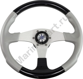 Рулевое колесо EVO MARINE 2 обод черный/серый, спицы серебряные д. 355 мм VN850003-35