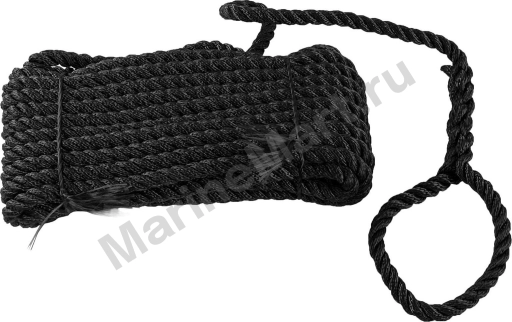 Конец швартовый d12мм, L5м, черный, Marine Rocket MR-QFML1205B