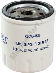 Фильтр маслянный Volvo Penta D1-30/D2-40-75/MD2030-40, Recmar 3840525_RM