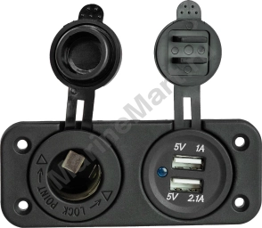 Панель с USB-разъемом 5в 2.1А и прикуривателем 4620136035071