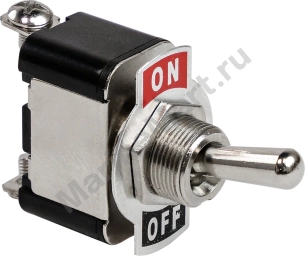 Тумблер двухпозиционный ON-OFF 12 В/15А 2P MR12PB
