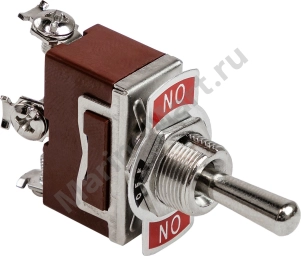 Тумблер трехпозиционный (ON)-OFF-(ON) 12 В/15А 3P MR33PB