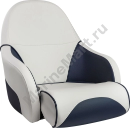 Кресло с болстером Ocean Flip Up, обивка винил, цвет белый/синий MR18008