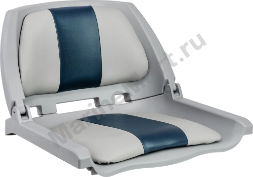 Кресло мягкое складное, обивка винил, цвет серый/синий MR18045-3