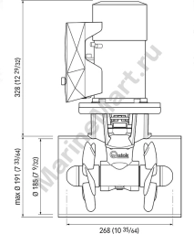 Подруливающее устройство quick, d185mm, 85kgf, 12v more-10252140