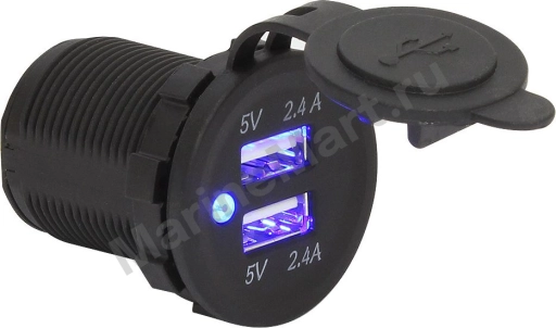 Гнездо питания с usb-разъемами, 4,8 а, подсветка more-10264224
