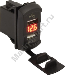 Зарядные гнезда usb в виде клавиши "marina", 4,2 а, вольтметр more-10264238