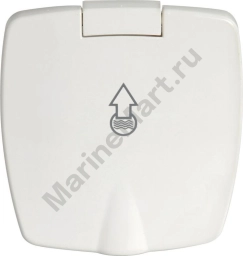 Короб с быстроразъемным штуцером, квадратный, белый 16-441-18