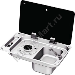Плита газовая с мойкой, стеклянная крышка 50-805-04