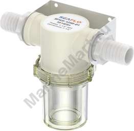 Фильтр грубой очистики 33,5мм(1 1/4"), белый корпус, SeaFlo SFWS125001
