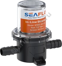 Фильтр грубой очистики 19мм(3/4"), черный корпус, SeaFlo SFWS75003