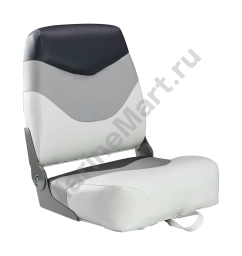 Кресло для катера (яхты) мягкое складное Premium, обивка винил, цвет белый/серый/угольный, Marine Rocket (75128WGC-MR) 75128WGC-MR