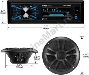 Морская аудиосистема BOSS MCBK634B.64 (комплект4) MCBK634B.64