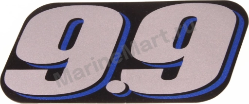 Наклейка капота Suzuki DT9.9A (9.9), задняя 6143595L00000
