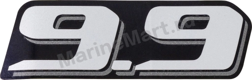 Наклейка капота Suzuki DF9.9A (9.9), задняя, черный с 21 г. 6143589L40YAY