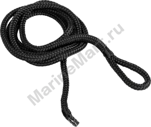 Веревка из полиэстера с огонами для крепления кранца, d6 мм, L1,5 м, цвет черный MR3616